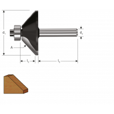 ROTEC HM FASEFREES 45° ø44,5X15,9X8MM GOLD-LINE