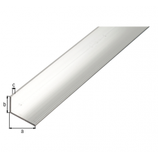 ALUMINIUM HOEK BLANK 15X10X1,5MM 1MTR