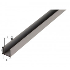 ALUMINIUM U-PROFIEL BLANK 2M 20X20X20X1,5MM