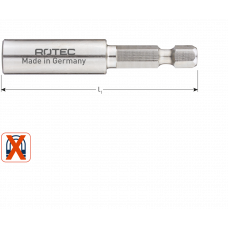 ROTEC RVS BITHOUDER 60MM MET C-RING