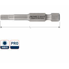 ROTEC PRO SCHROEFBIT INBUS 2,5MM 50MM