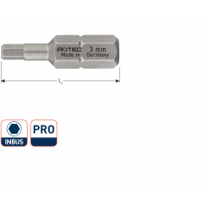 ROTEC PRO SCHROEFBIT INBUS 3MM 25MM