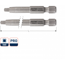 ROTEC PRO SCHROEFBIT VIERKANT NR.3 89MM