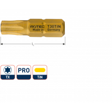 ROTEC PROF SCHROEFBIT TX10 25MM TIN (BOX=10)