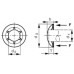 RVS SNELBORGRING MET KAP 6MM