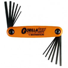 BONDHUS INBUS 1,5-5MM + 5/64-5/32" OPVOUWSET GORILLAGRIP