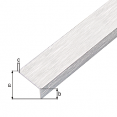 ALUMINIUM HOEK RVS LICHT 1MTR 30X15X1,5MM ZELFKLEVEND