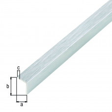 ALUMINIUM HOEK RVS LICHT 1MTR 15X15X1MM ZELFKLEVEND