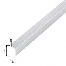 ALUMINIUM HOEK RVS LICHT 2M 30X30X1MM ZELFKLEVEND