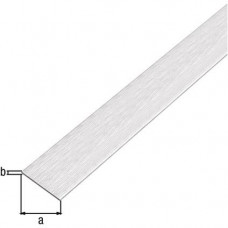 ALUMINIUM PLAT RVS LICHT 15X2MM 2MTR ZELFKLEVEND