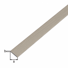 ALUMINIUM PLAT RVS DONKER 15X2MM 1MTR ZELFKLEVEND