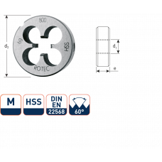 ROTEC HSS RONDE SNIJPLAAT M6