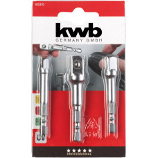 KWB 3-DLG ADAPTERSET 1/4" -1/2" -3/4"