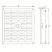 SCHUIFROOSTER ALUMINIUM M/GAAS 250X300MM WIT