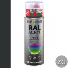 DUPLICOLOR ACRYL RAL 7021 ZWART GRIJS ZIJDEGLANS 400ML