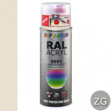 DUPLICOLOR ACRYL RAL 9001 CREME WIT ZIJDEGLANS 400ML