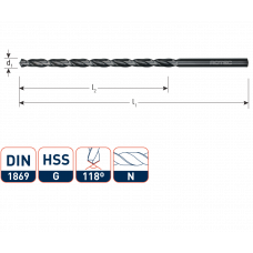 ROTEC HSS-G METAALBOOR 3X190MM