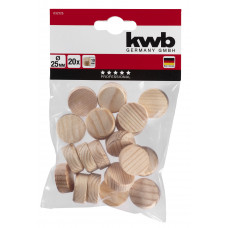 KWB 20X HOUTEN PLUGGEN 25MM