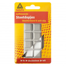 STOOTDOPJES 18X6MM 8 STUKS WIT