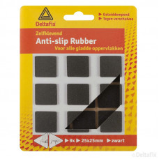 ANTI-SLIP RUBBER 25X25MM ZWART (9 STUKS)