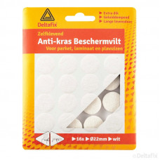 ANTI-KRAS VILT ROND 22MM WIT (16 STUKS)