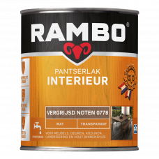 RAMBO INTERIEURLAK MAT 778 VERGRIJSD NOTEN 750ML