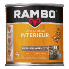 RAMBO INTERIEURLAK MAT 778 VERGRIJSD NOTEN 250ML