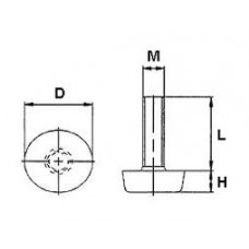 STELVOET METALEN BOUT Ø20X7 M6X20