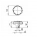 KUNSTSTOF STERKNOP ZWART 63MM MOER M10