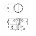 KUNSTSTOF STERKNOP ZWART 63MM M10X36