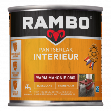 RAMBO INTERIEURLAK ZIJDEGLANS 801 WARM MAHONIE 250ML