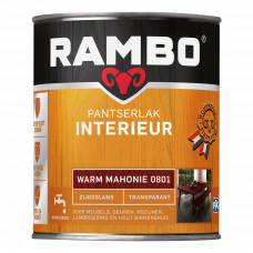 RAMBO INTERIEURLAK ZIJDEGLANS 801 WARM MAHONIE 750ML