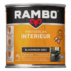 RAMBO INTERIEURLAK ZIJDEGLANS 802 BLACKWASH 250ML