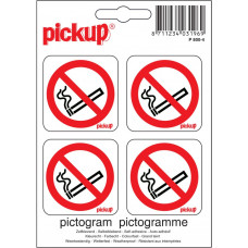 4X PICTOGRAM 45X45MM VERBODEN TE ROKEN