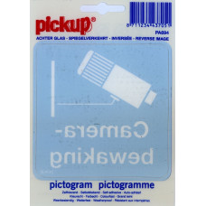 PICTOGRAM ACHTER GLAS 10X10CM CAMERA BEWAKING