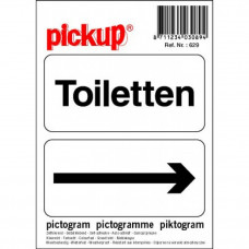 PICTOGRAM 10X10CM TOILETTEN MET PIJL