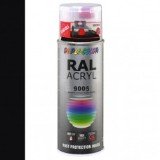 DUPLICOLOR ACRYL RAL 9005 DIEP ZWART HOOGGLANS 400ML