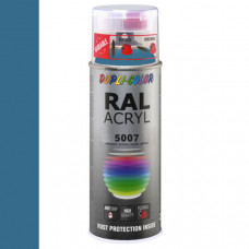 DUPLICOLOR ACRYL RAL 5007 BRILJANT BLAUW HOOGGLANS 400ML