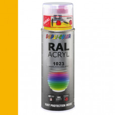 DUPLICOLOR ACRYL RAL 1023 VERKEERS GEEL HOOGGLANS 400ML