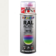 DUPLICOLOR ACRYL RAL 9016 VERKEERS WIT HOOGGLANS 400ML