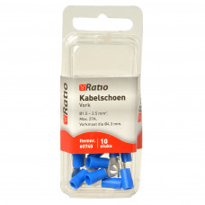 10X BLAUW KABELSCHOEN VORK 4MM 1,5-2,5MM²