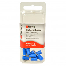 10X BLAUW KABELSCHOEN OOG 4MM 1,5-2,5MM²