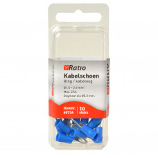 10X BLAUW KABELSCHOEN OOG 5MM 1,5-2,5MM²