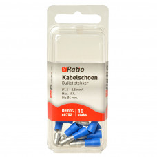 10X BLAUW KABELSCHOEN RONDSTEKKER 1,5-2,5MM²