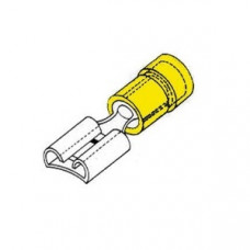 KABELSCHOEN CONTRASTEKKER VLAK 6,3MM GEEL 2,5-6MM²