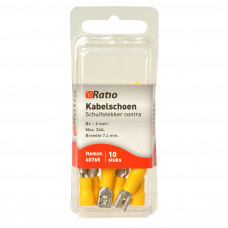 10X GEEL KABELSCHOEN CONTRA VLAKSTEKKER 4-6MM²