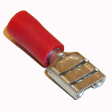 KABELSCHOEN CONTRASTEKKER VLAK 6,3MM ROOD 0,5-1,5MM²