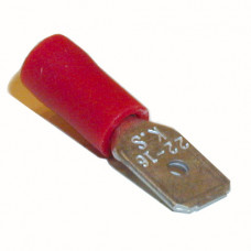 KABELSCHOEN STEKKER VLAK 6,3MM ROOD 0,5-1,5MM²