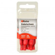 10X ROOD KABELSCHOEN CONTRA ISO VLAKSTEKKER 0,5-1,5MM²