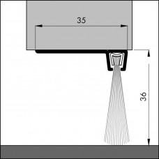 ELLEN IBS-90 TOCHTSTRIP BORSTEL HAAKS 29MM 300CM